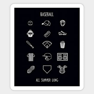 Baseball | Sports Fan | All Summer Long | Baseball Iconography Magnet